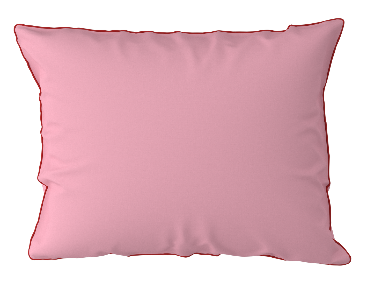 Pillowcase BORDERLINE Combo 05: Red on Dusty Pink