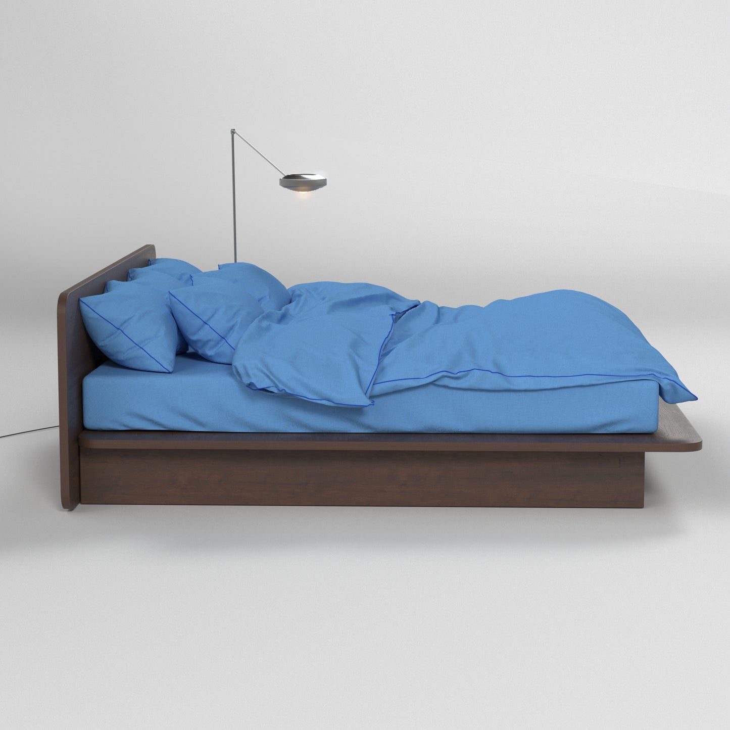 Bedding Set BORDERLINE Combo 01: Navy on Blue (Fitted Sheet)