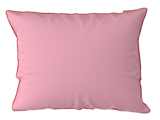Pillowcase BORDERLINE Combo 05: Red on Dusty Pink