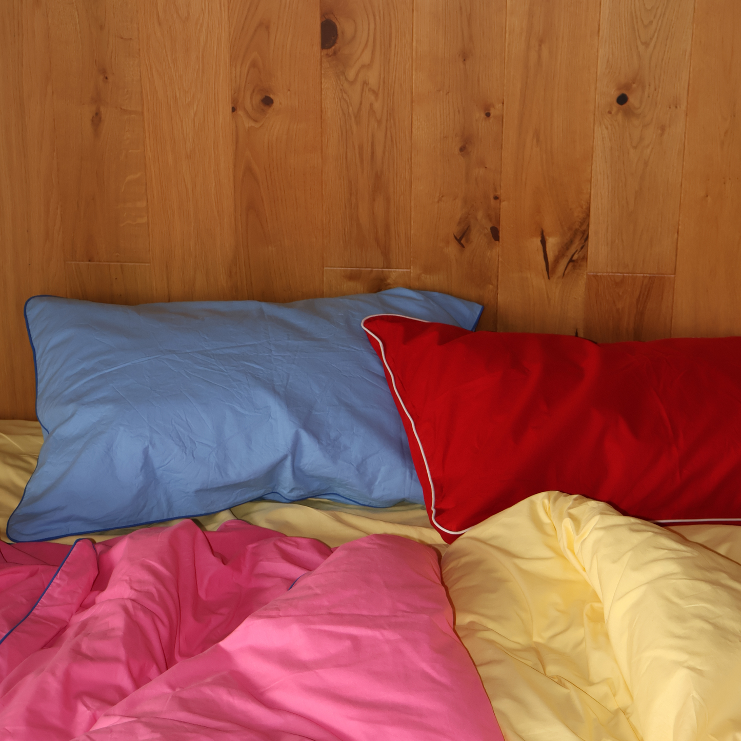 Pillowcase BORDERLINE Combo 01: Navy on Blue