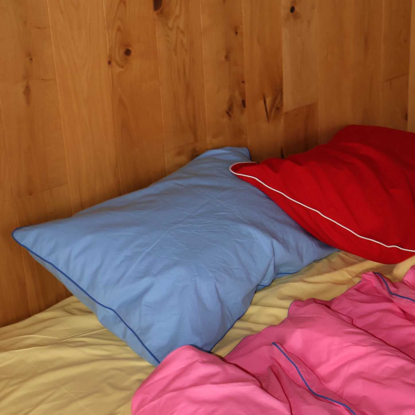 Pillowcase BORDERLINE Combo 01: Navy on Blue