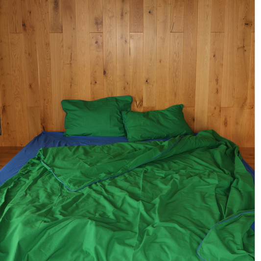 Duvet cover BORDERLINE Combo 03: Navy on Green
