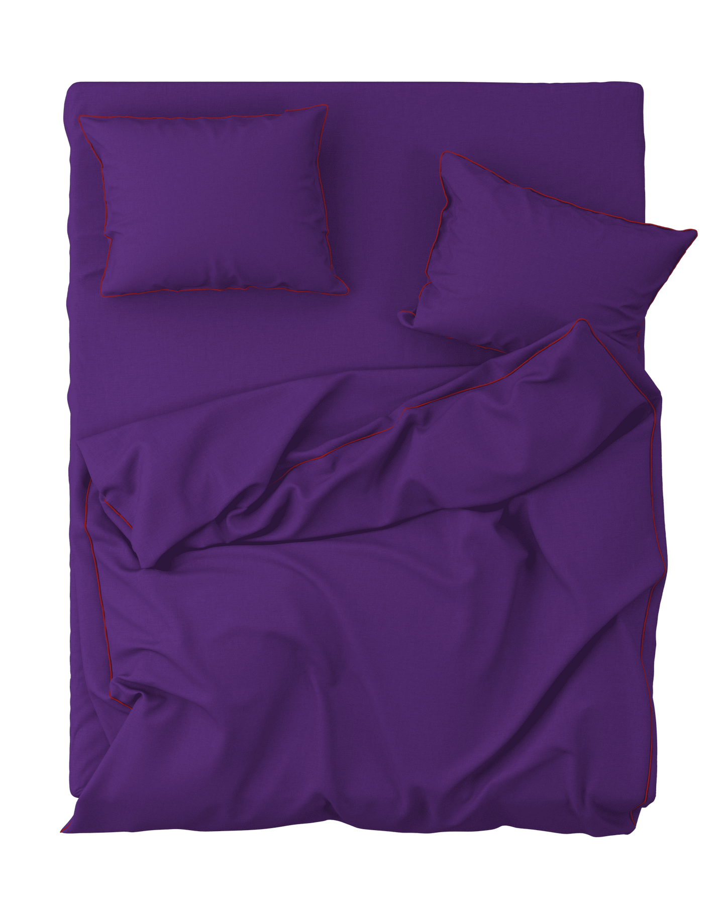 Bedding Set BORDERLINE Combo 07: Red on Purple (Fitted Sheet)