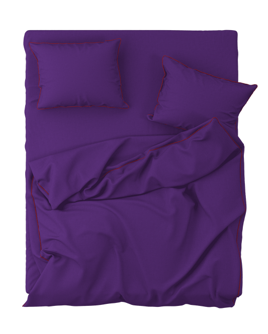 Duvet cover BORDERLINE Combo 07: Red on Purple