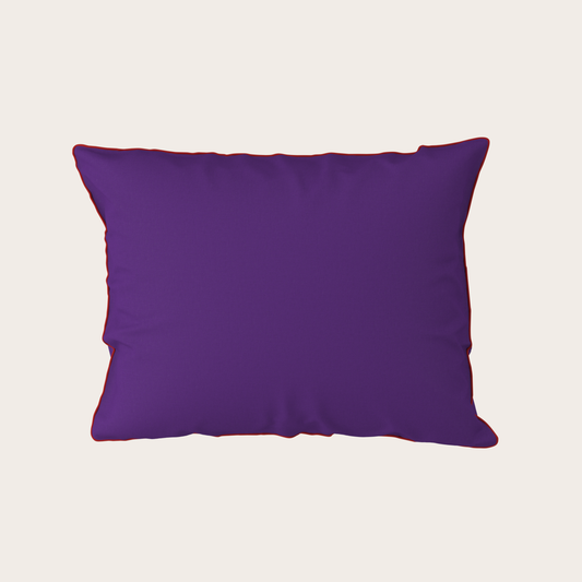 Purple pillow on a light beige background