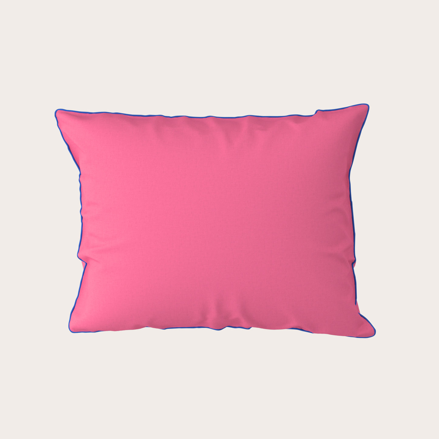 Pink pillow on a light gray background