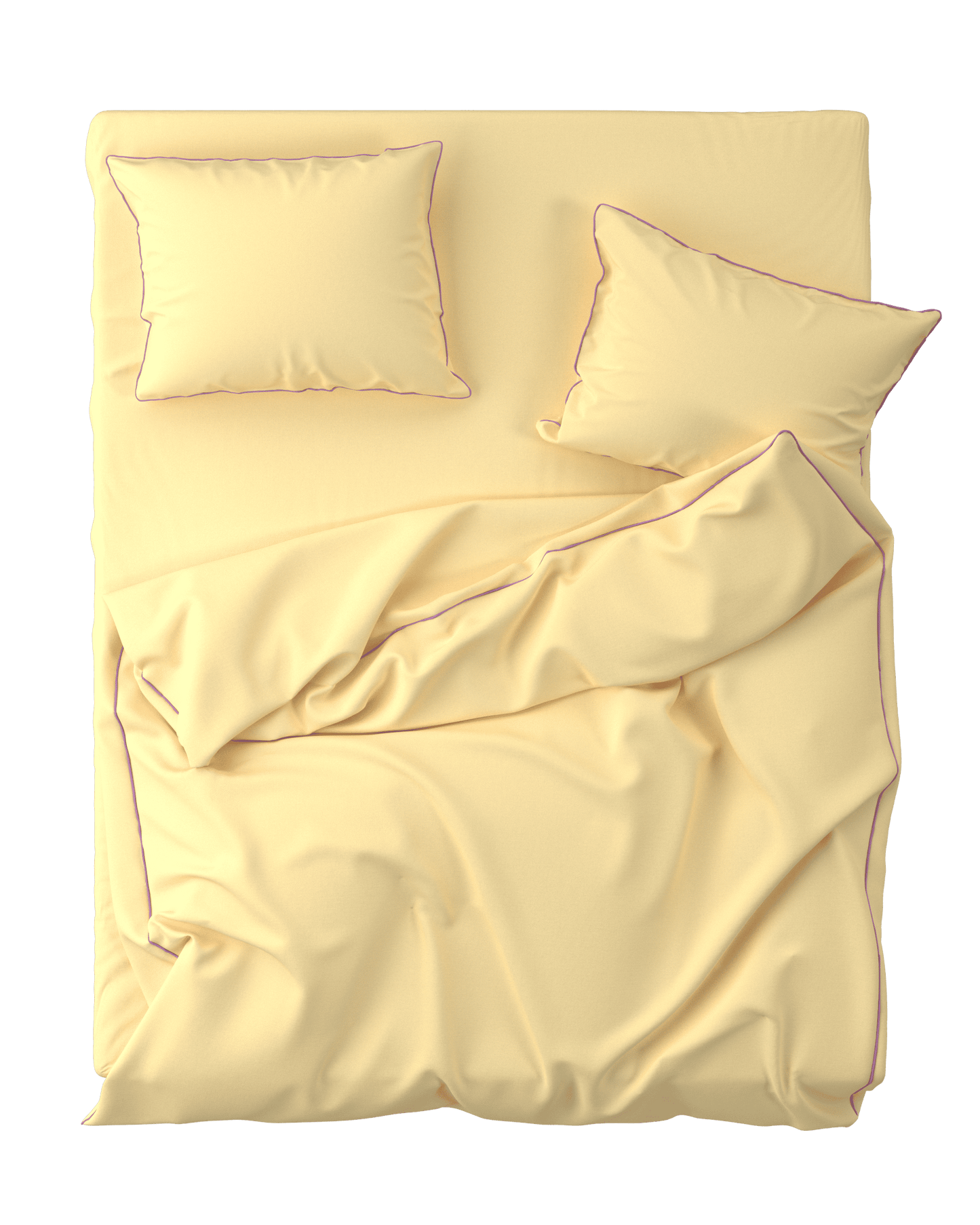 Duvet cover BORDERLINE Combo 02: Lavender on Butter Yellow