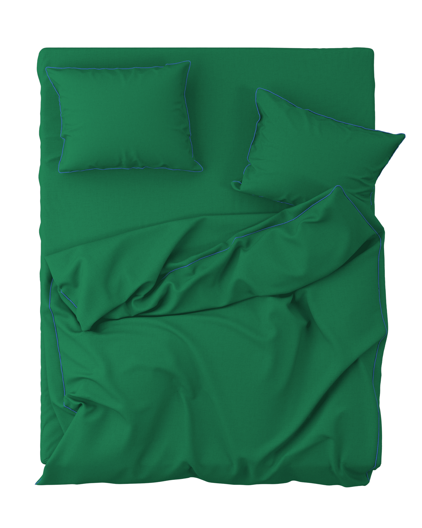 Bedding Set BORDERLINE Combo 03: Navy on Green (Fitted Sheet)