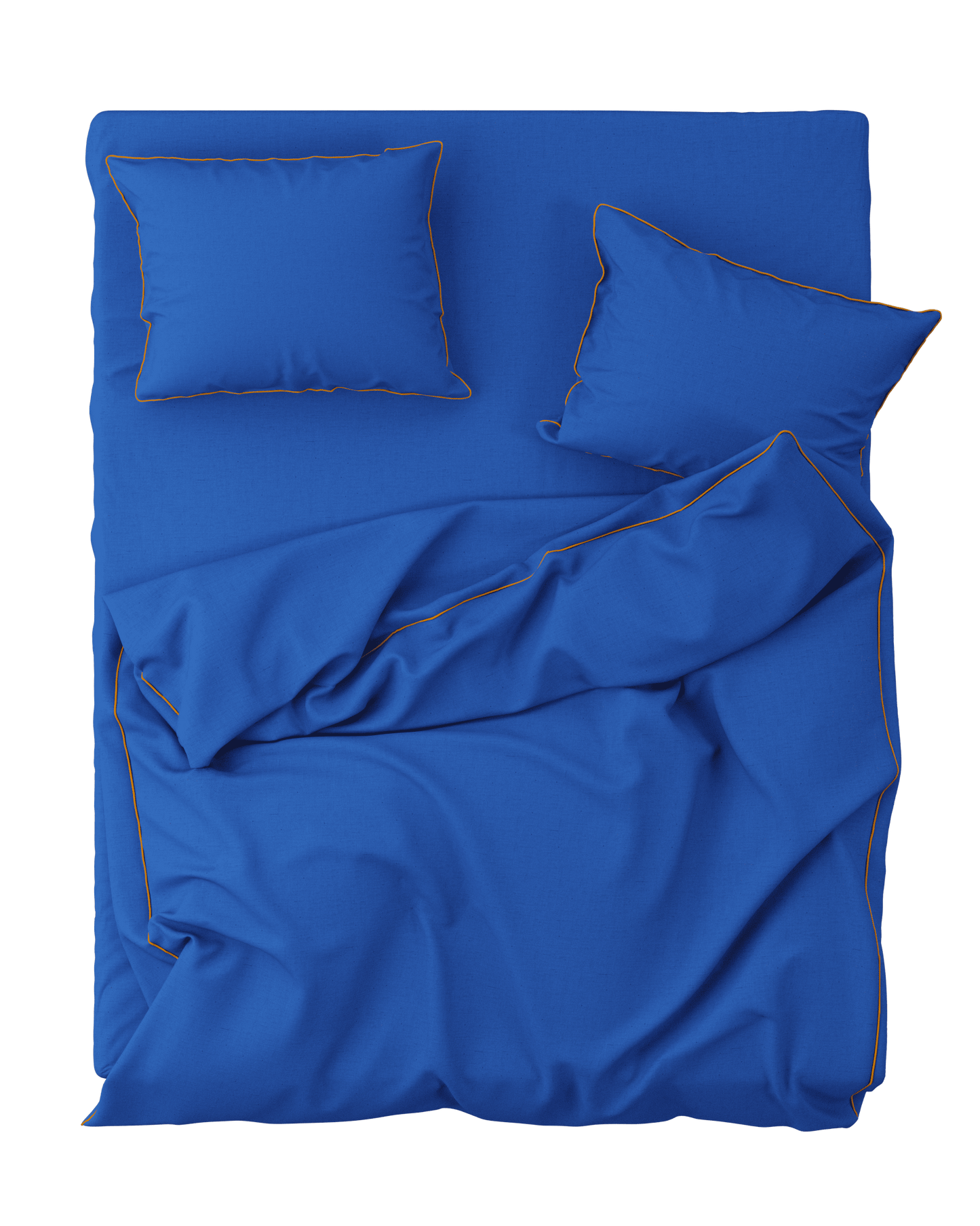 Duvet cover BORDERLINE Combo 06: Orange on Navy Blue