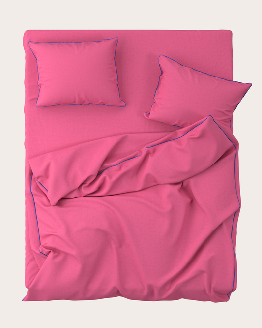 Duvet cover BORDERLINE Combo 04: Navy on Hot Pink