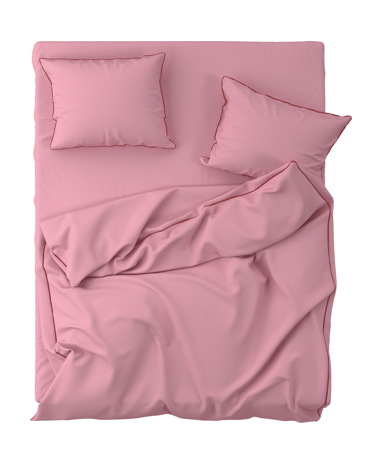 Bedding Set BORDERLINE Combo 05: Red on Dusty Pink (Fitted Sheet)